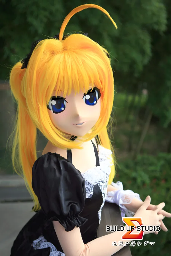 Original Build Up Studio Sigma Tio-style animegao kigurumi outdoors